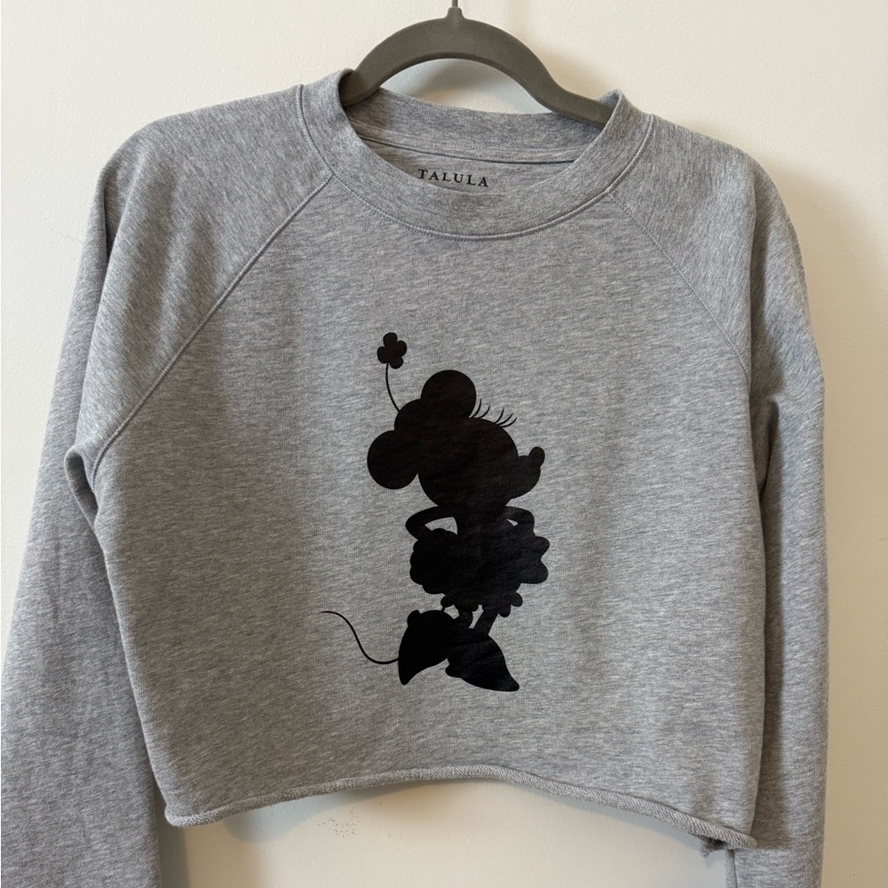 Talula x Disney Cropped Sweatshirt – Grey – Mickey Mouse – Size M